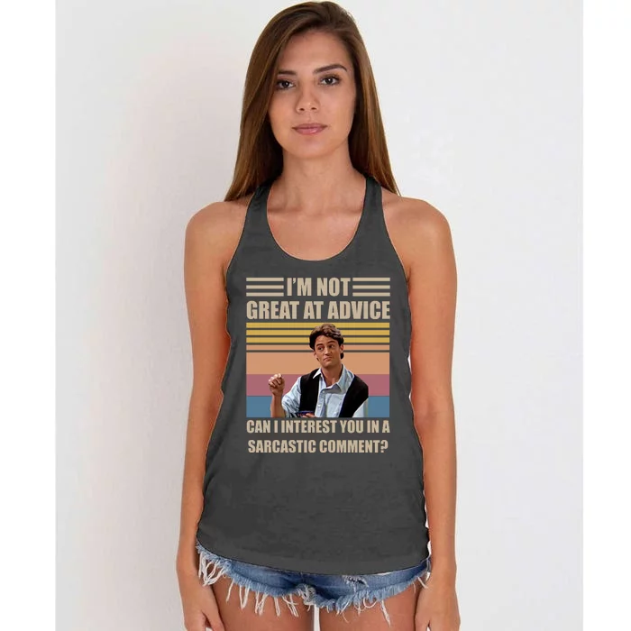 Im Not Great At The Advice Can I Interest You In A Sarcastic Comment Women's Knotted Racerback Tank