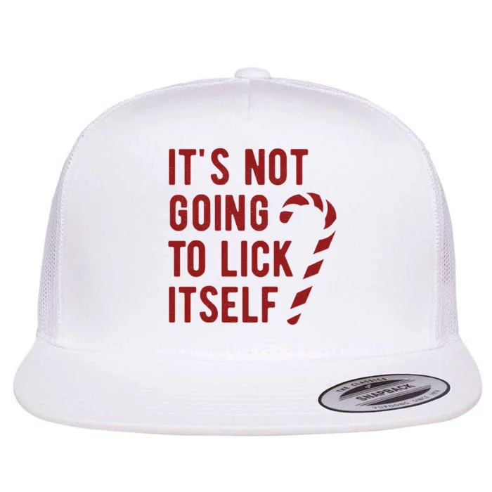 Its Not Going To Lick Itself Funny Christmas Flat Bill Trucker Hat