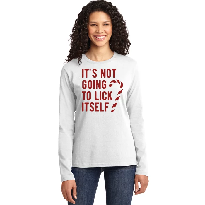 Its Not Going To Lick Itself Funny Christmas Ladies Long Sleeve Shirt