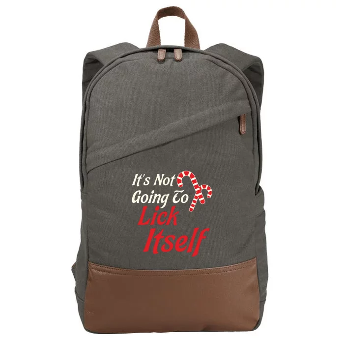 Its Not Going To Lick Itself Adult Funny Christmas Cotton Canvas Backpack