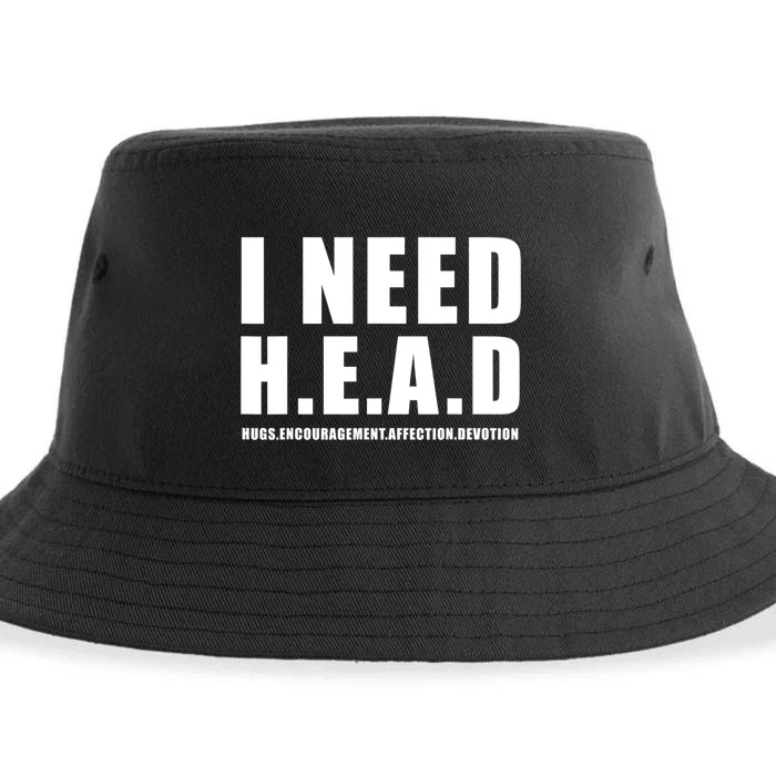 I Need Head Hugs Encouragement Affection Devotion Sustainable Bucket Hat