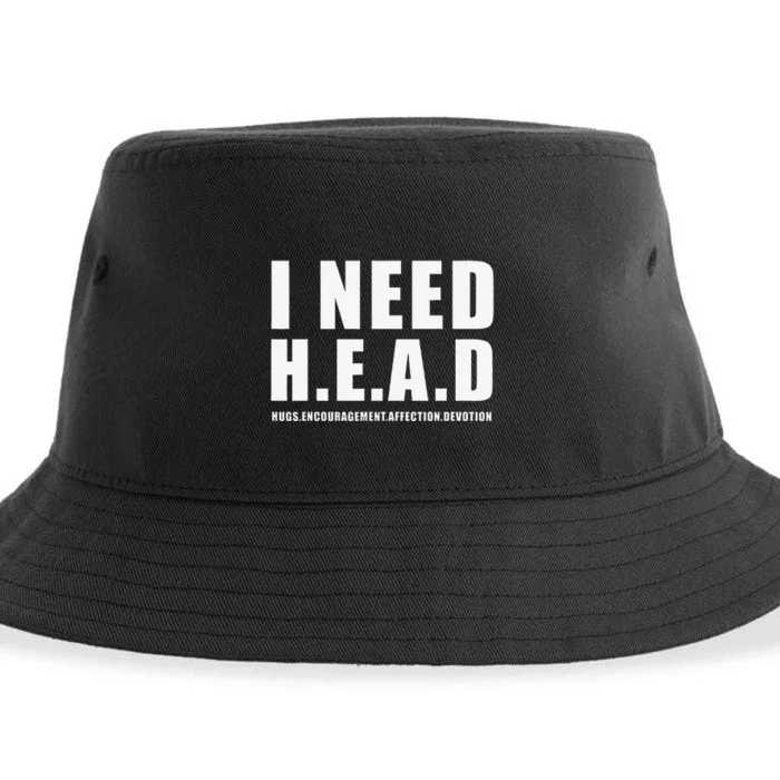 I Need Head Hugs Encouragement Affection Devotion Sustainable Bucket Hat