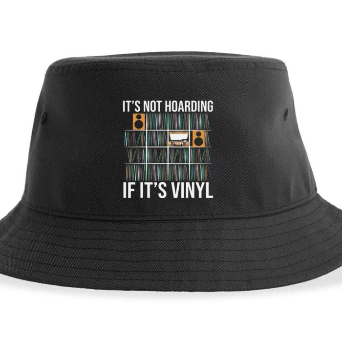 Its Not Hoarding If Its Vinyl Funny Vinyl Records Lover Sustainable Bucket Hat