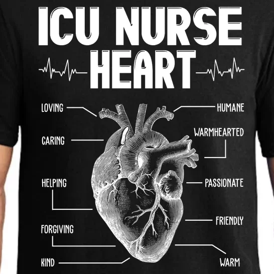 ICU Nurse Heart Pajama Set