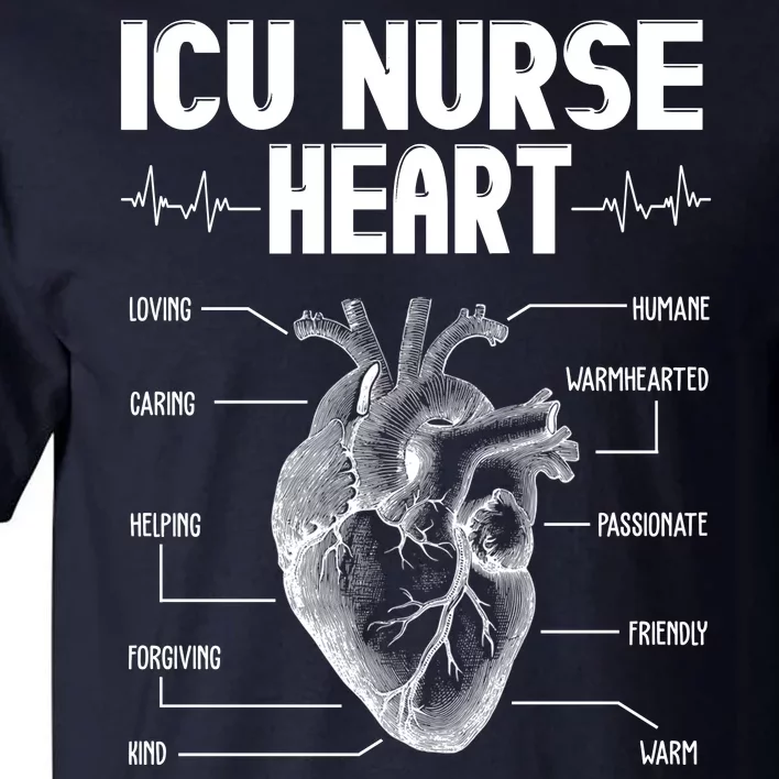 ICU Nurse Heart Tall T-Shirt