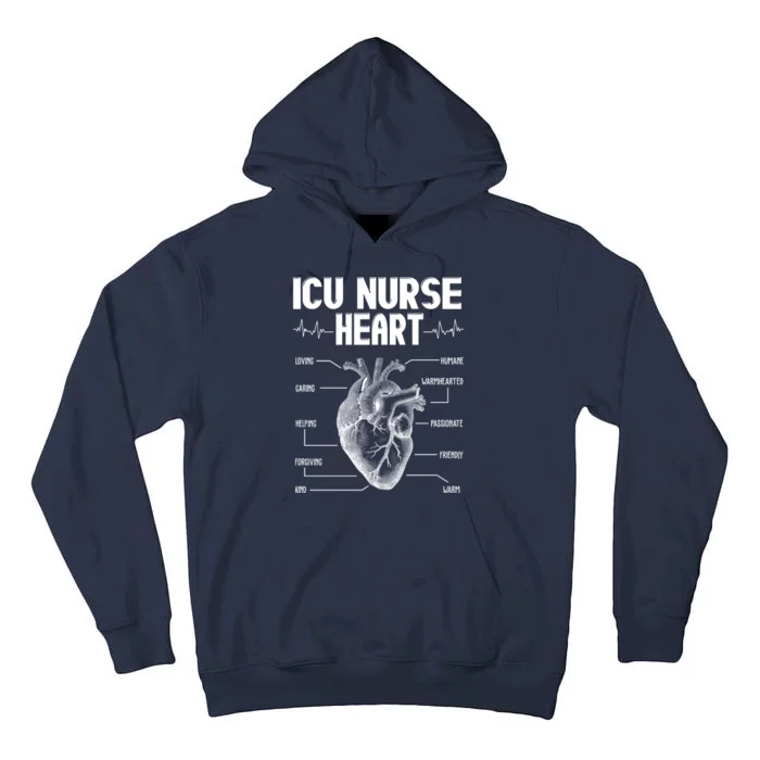 ICU Nurse Heart Tall Hoodie