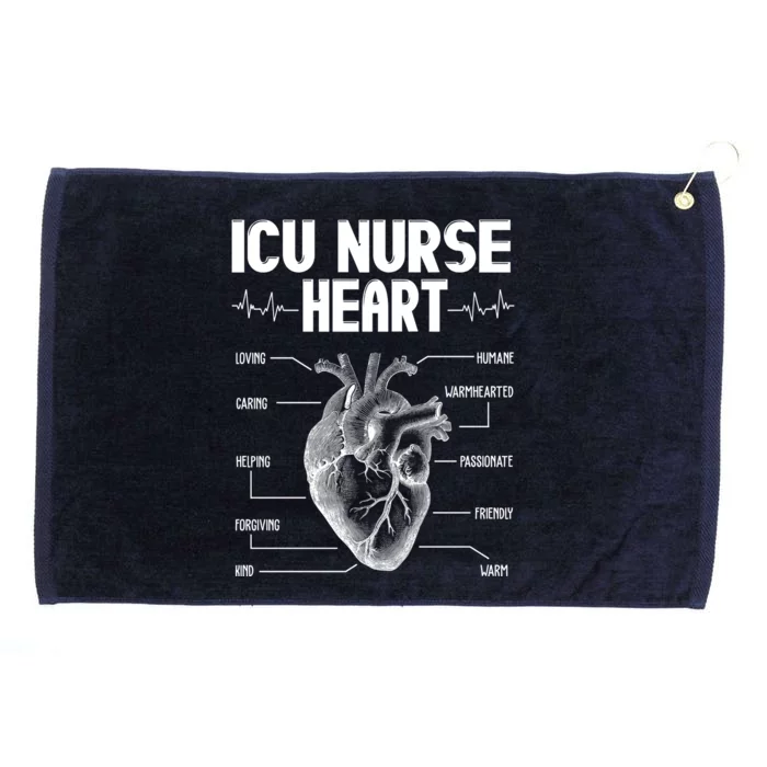 ICU Nurse Heart Grommeted Golf Towel