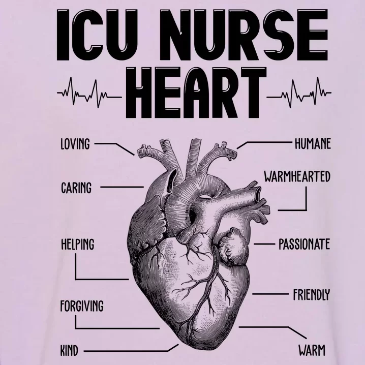 ICU Nurse Heart Garment-Dyed Sweatshirt