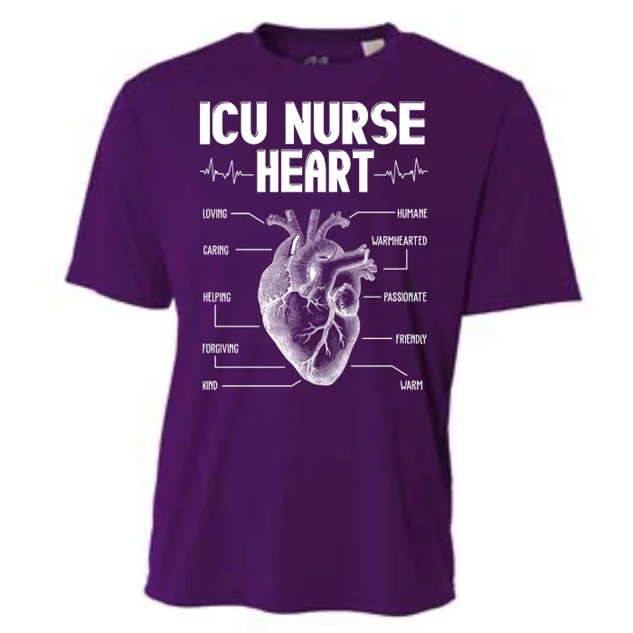 ICU Nurse Heart Cooling Performance Crew T-Shirt