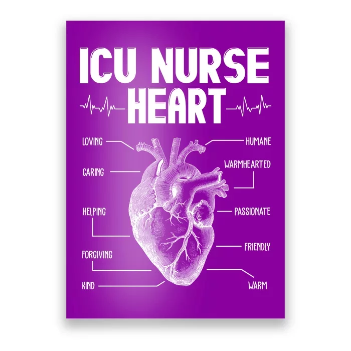 ICU Nurse Heart Poster