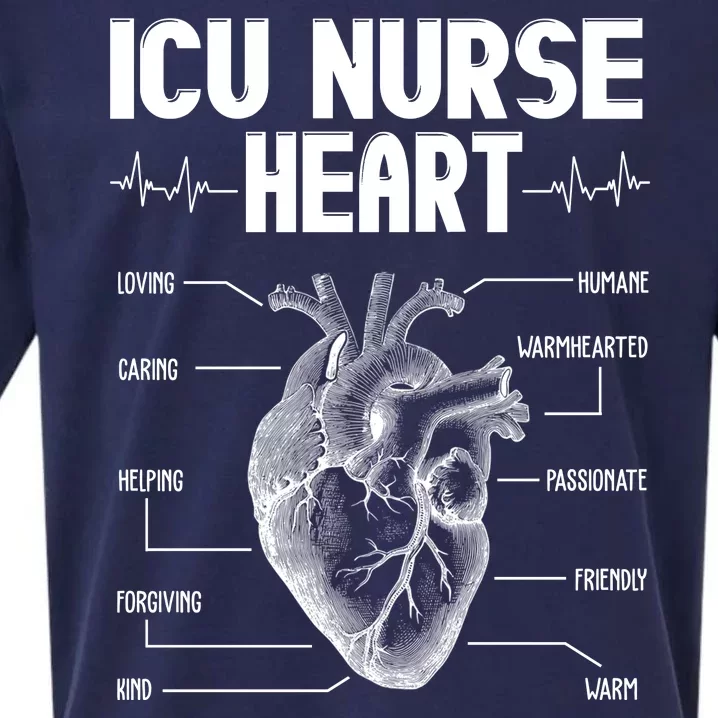 ICU Nurse Heart Sueded Cloud Jersey T-Shirt