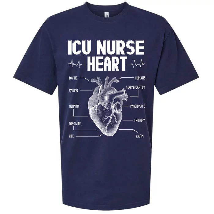 ICU Nurse Heart Sueded Cloud Jersey T-Shirt