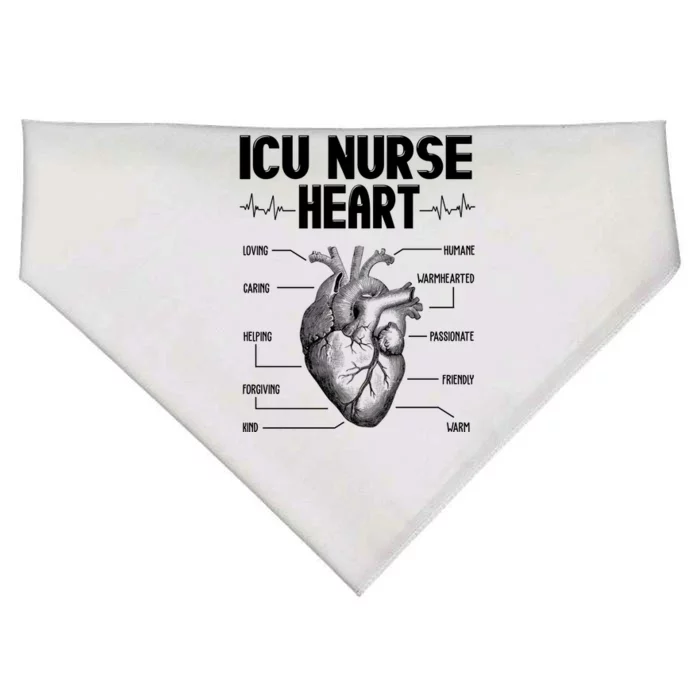 ICU Nurse Heart USA-Made Doggie Bandana