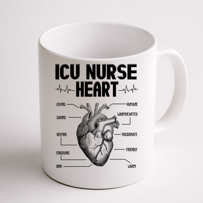 ICU Nurse Heart Front & Back Coffee Mug