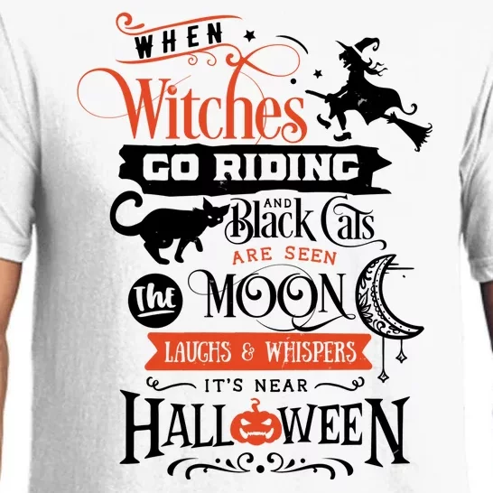 Its Near Halloween Witches Go Riding Festive Pajama Set