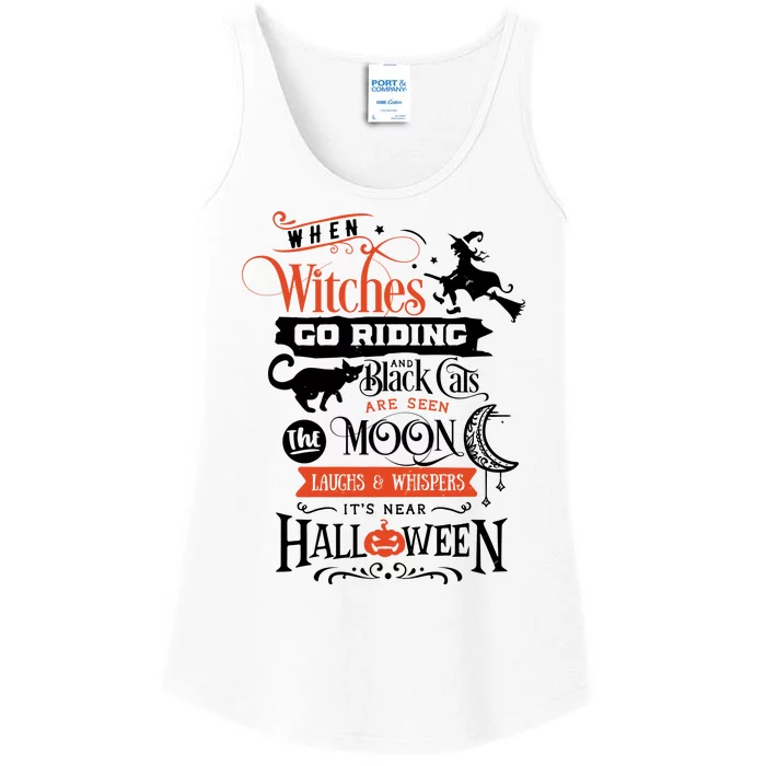 Its Near Halloween Witches Go Riding Festive Ladies Essential Tank