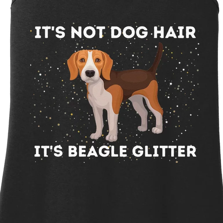 It's Not Hair It's Beagle Glitter Dog Lover Ladies Essential Tank