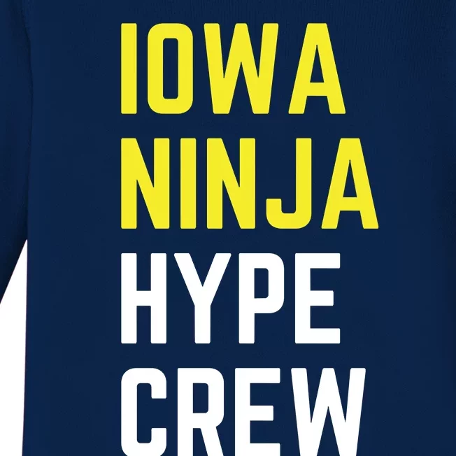 Iowa Ninja Hype Crew Baby Long Sleeve Bodysuit