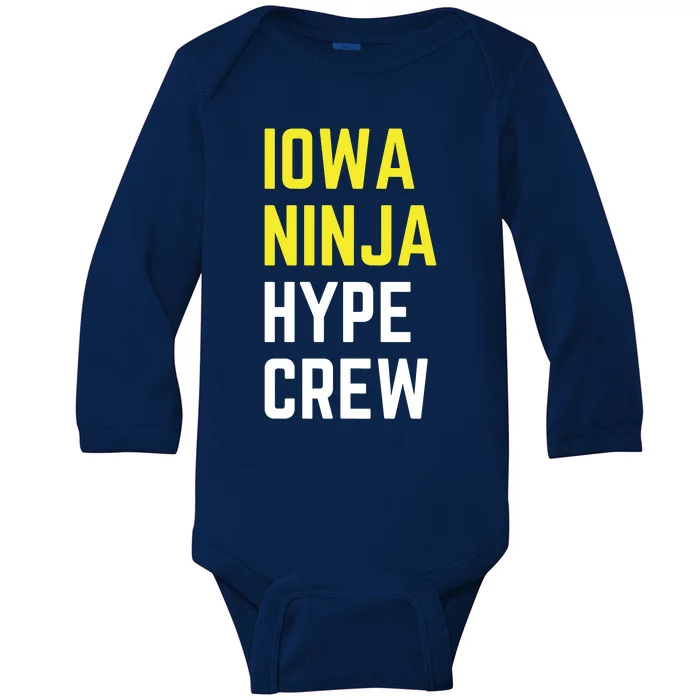 Iowa Ninja Hype Crew Baby Long Sleeve Bodysuit