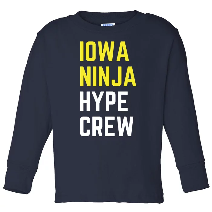 Iowa Ninja Hype Crew Toddler Long Sleeve Shirt