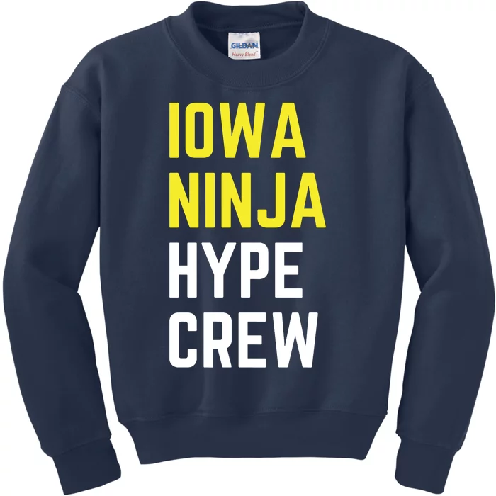 Iowa Ninja Hype Crew Kids Sweatshirt