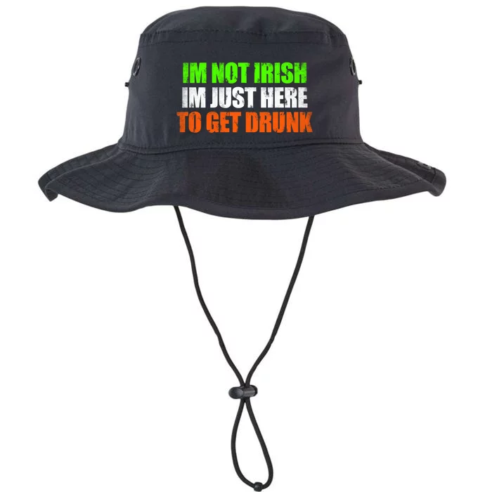 Im Not Irish Im Here To Get Drunk Humor Funny St Paddys Day Great Gift Legacy Cool Fit Booney Bucket Hat