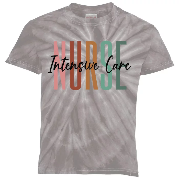 ICU Nurse Intensive Care Unit Nurse Nursing Critical Care Kids Tie-Dye T-Shirt