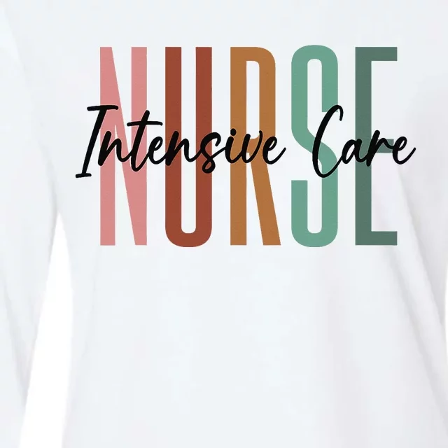 ICU Nurse Intensive Care Unit Nurse Nursing Critical Care Womens Cotton Relaxed Long Sleeve T-Shirt