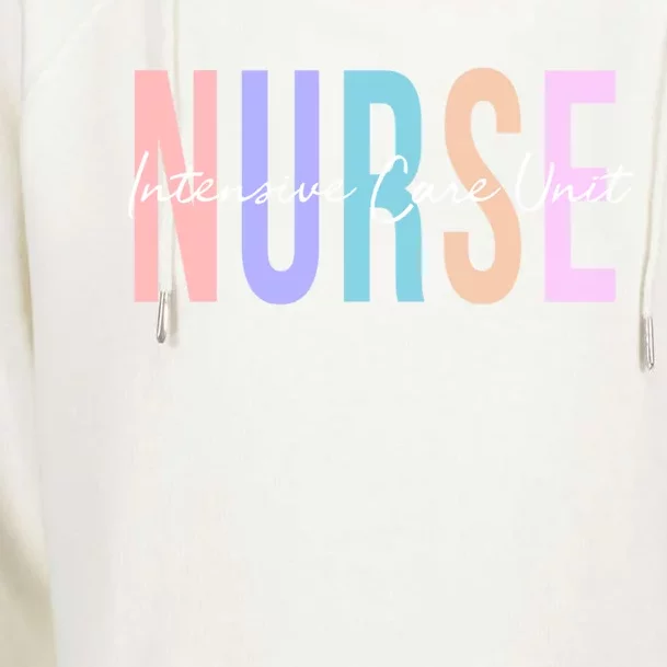 Icu Nurse Intensive Care Unit Nurse Gift Womens Funnel Neck Pullover Hood