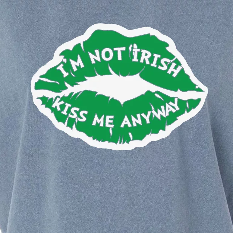 Im Not Irish Kiss Me Anyway Funny St Patricks Day Garment-Dyed Women's Muscle Tee