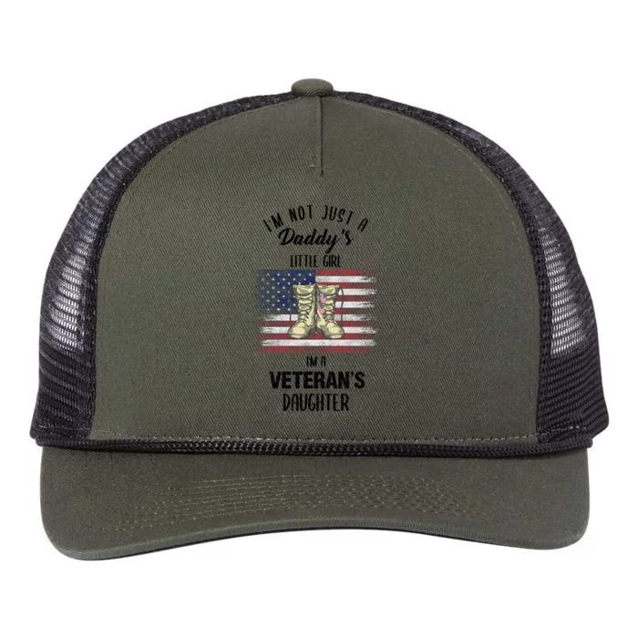 I'm Not Just Daddy's Little Girl Im A Veterans Daughter Retro Rope Trucker Hat Cap