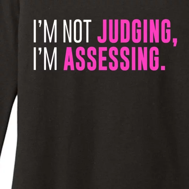 I'm Not Judging I'm Assessing Funny Sarcasm Premium Womens CVC Long Sleeve Shirt