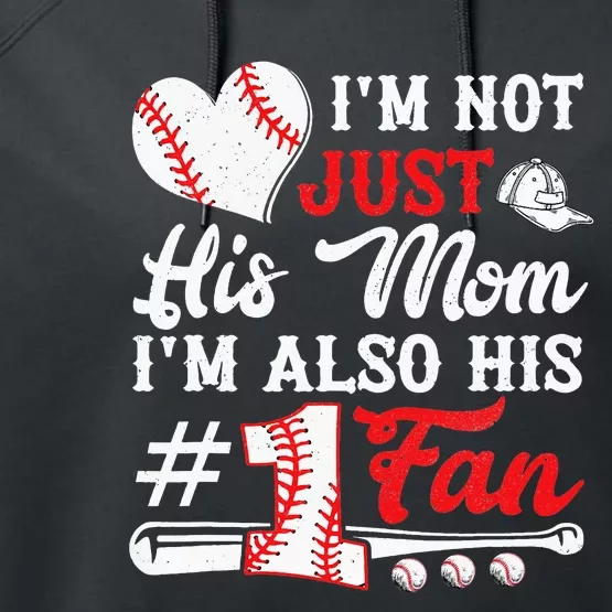 I'm Not Just His Aunt I'm His Number One Fan Baseball Performance Fleece Hoodie