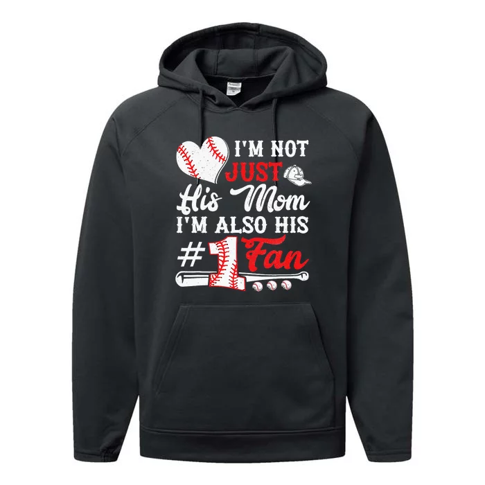 I'm Not Just His Aunt I'm His Number One Fan Baseball Performance Fleece Hoodie