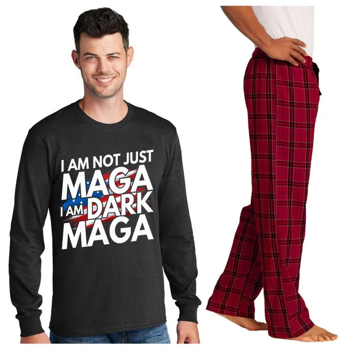 IM Not Just Maga IM Dark Maga Trump 2024 Elections Long Sleeve Pajama Set