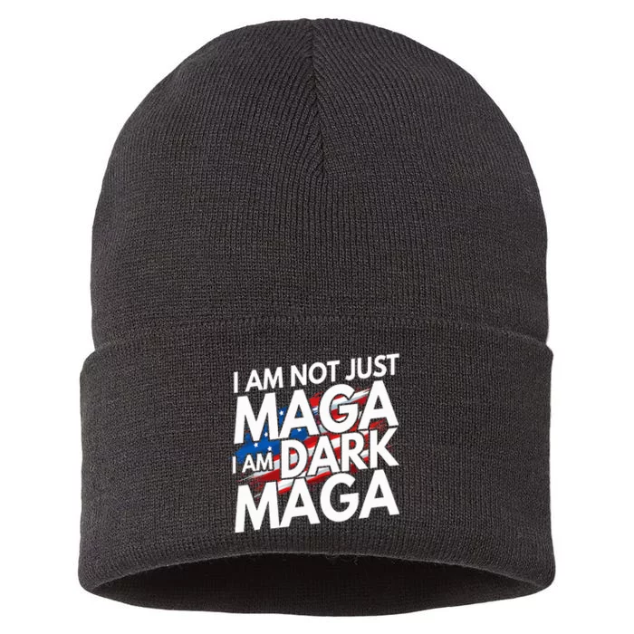 IM Not Just Maga IM Dark Maga Trump 2024 Elections Sustainable Knit Beanie