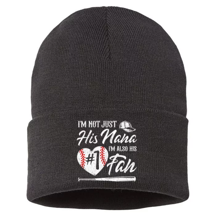 I'm Not Just His Aunt I'm His Number One Fan Baseball Sustainable Knit Beanie