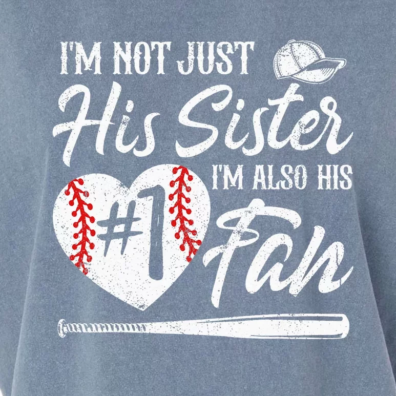 I'm Not Just His Aunt I'm His Number One Fan Baseball Garment-Dyed Women's Muscle Tee