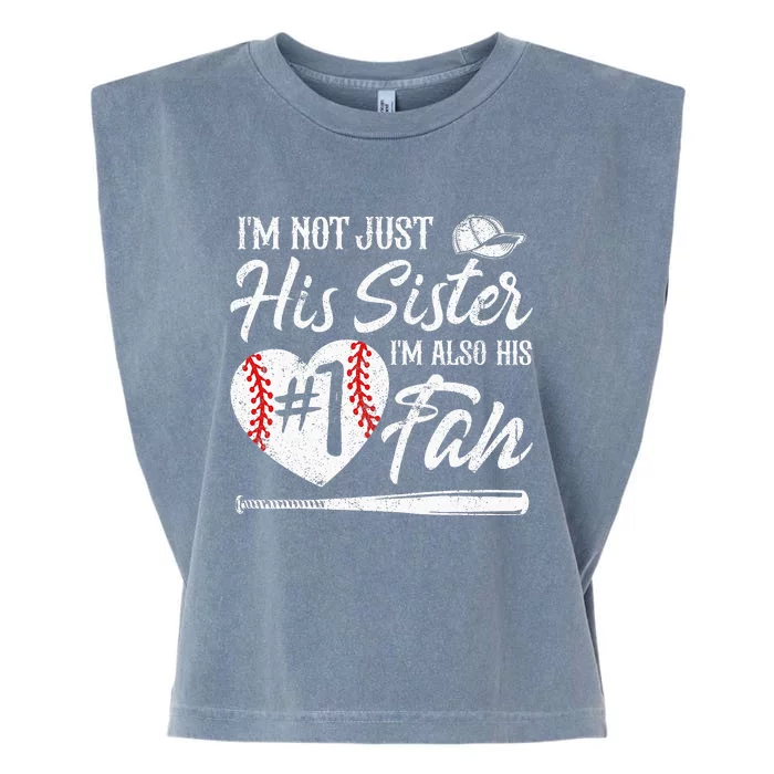 I'm Not Just His Aunt I'm His Number One Fan Baseball Garment-Dyed Women's Muscle Tee