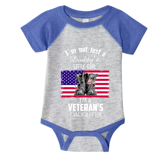 Im Not Just Daddys Little Im Veterans Daughter Cool Gift Infant Baby Jersey Bodysuit