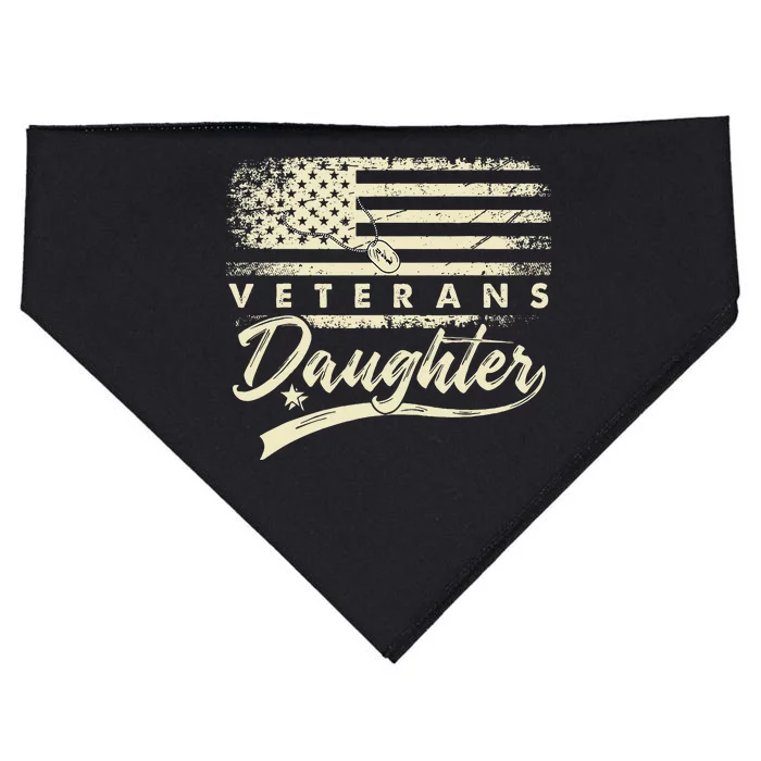 IM Not Just A DaddyS Little Girl IM A VeteranS Daughter USA-Made Doggie Bandana