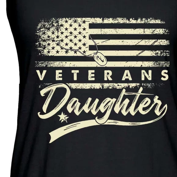 IM Not Just A DaddyS Little Girl IM A VeteranS Daughter Ladies Essential Flowy Tank