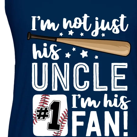 I'm Not Just His Uncle I'm His #1 Fan Baseball Nephew Ladies Essential Flowy Tank