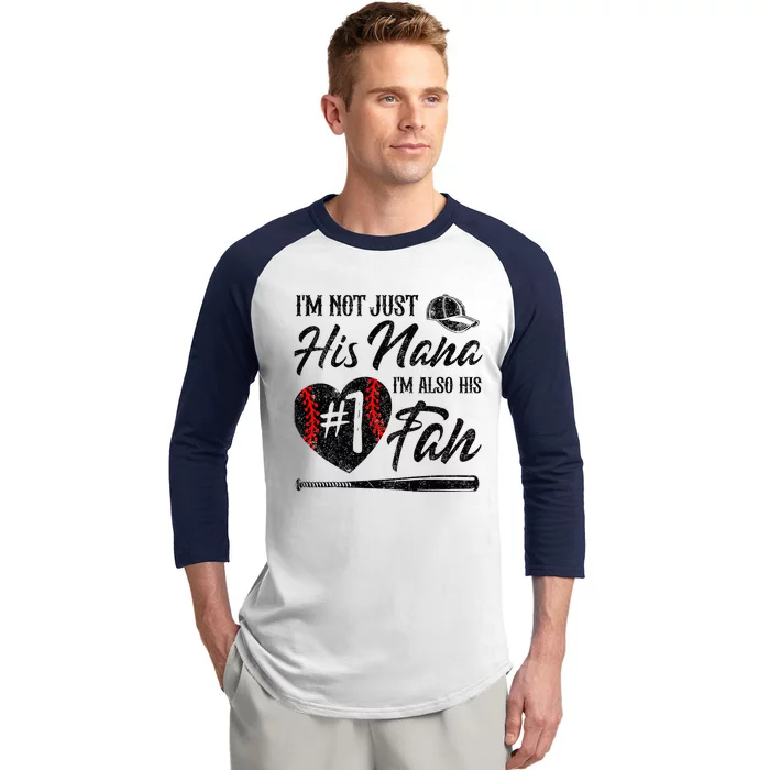 I'm Not Just His Nana I'm His Number One Fan Baseball Cute Baseball Sleeve Shirt