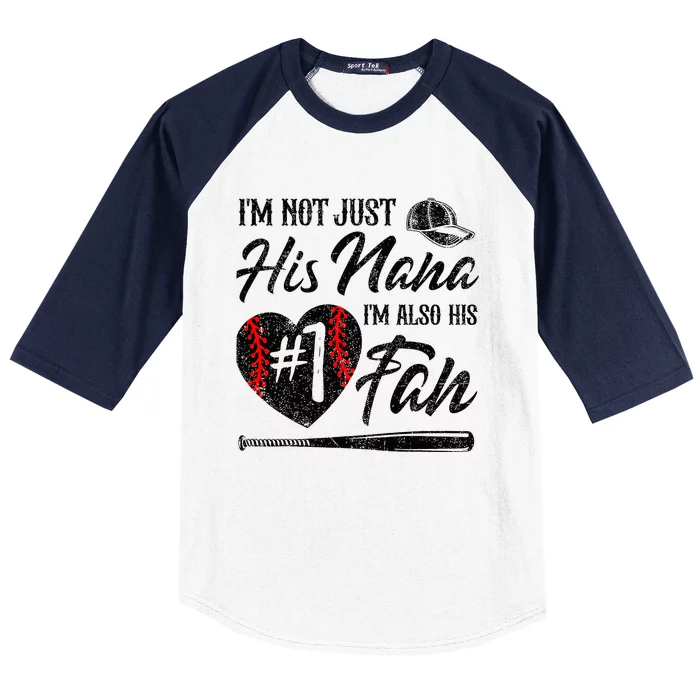 I'm Not Just His Nana I'm His Number One Fan Baseball Cute Baseball Sleeve Shirt