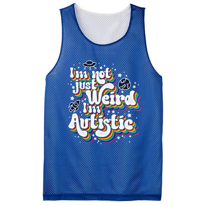 IM Not Just Weird IM Autistic Gift Mesh Reversible Basketball Jersey Tank