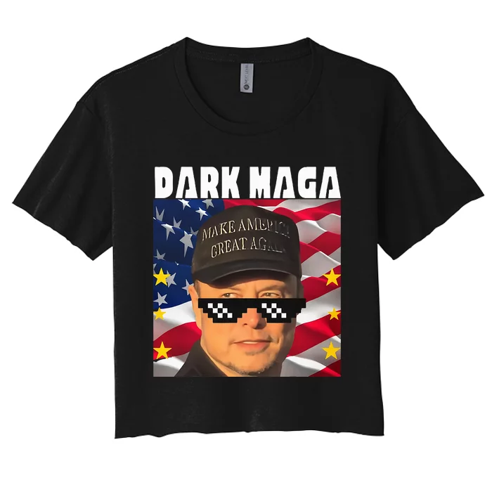 I’M Not Just Maga IM Dark Maga Trump 2024 Women's Crop Top Tee