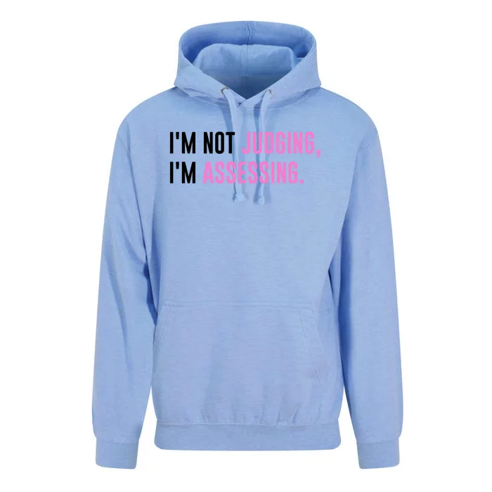 I'm Not Judging I'm Assessing Funny Unisex Surf Hoodie