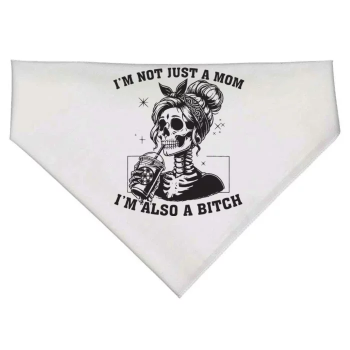 Im Not Just A Mom Im Also A Bitch Skull USA-Made Doggie Bandana