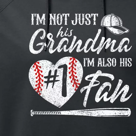 Im Not Just His Grandma Im His Number One Fan Baseball Cute Performance Fleece Hoodie